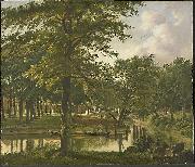 Wybrand Hendriks Gezicht op de Nieuwe Gracht te Haarlem ter hoogte van het Bolwerk Sweden oil painting artist